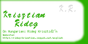 krisztian rideg business card